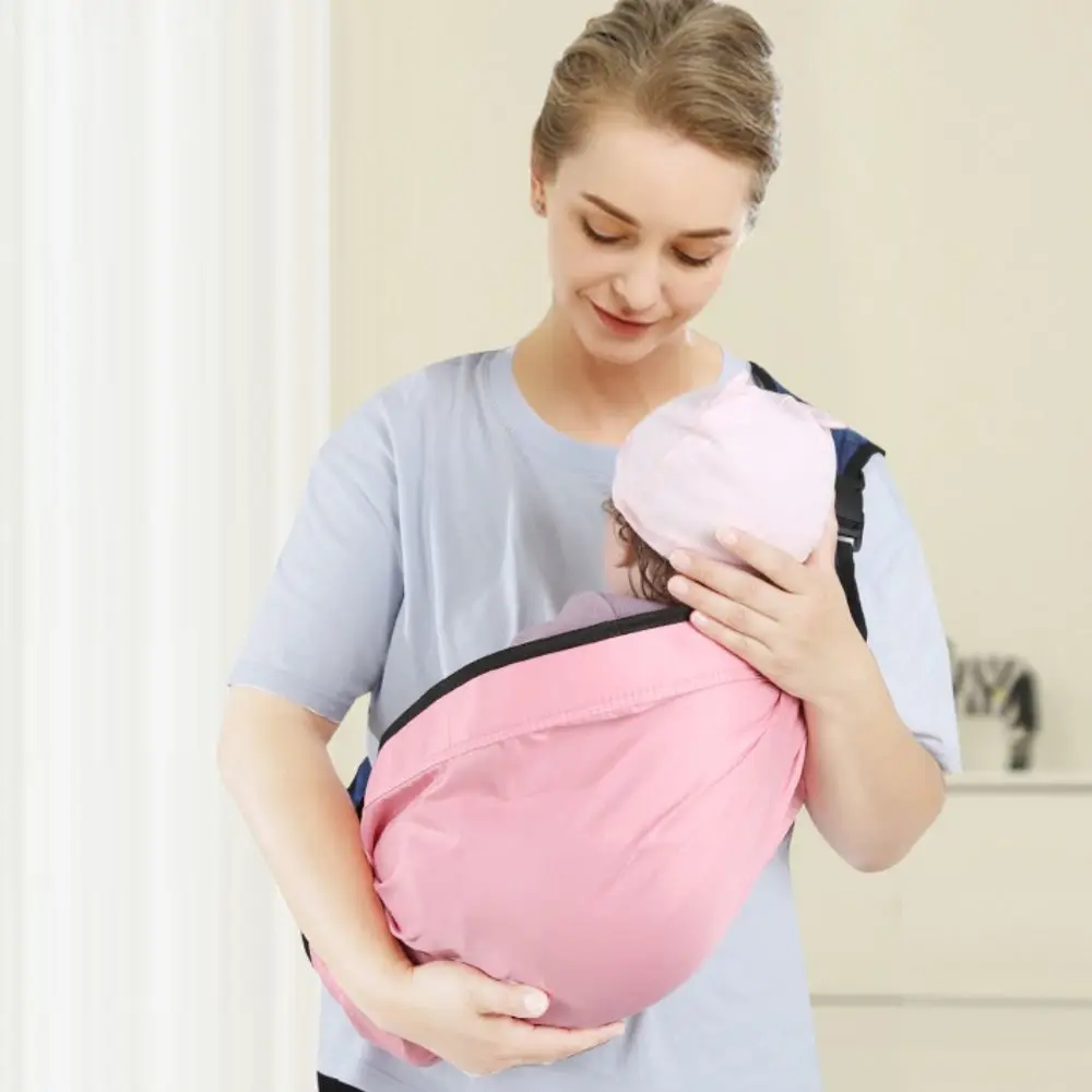 

Newborn Front Holding Baby Wrap Carrier Cotton Mesh Infant Backpacks Horizontal Holding Type Infant Kangaroo Bag