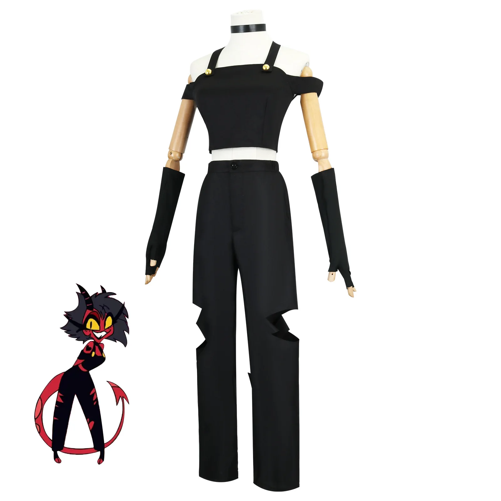 Anime Hazbin Cosplay Hotel Helluva Boss Millie Cosplay Costume Fancy Dress Outfit Costume uomo donna Costume di Halloween Set completo