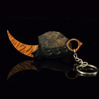 CSGO Game Alloy Model Keychain, Mini Faca Garra, Periféricos Dente Tigre, Pingente Colecionável, Props Decoração, 9cm