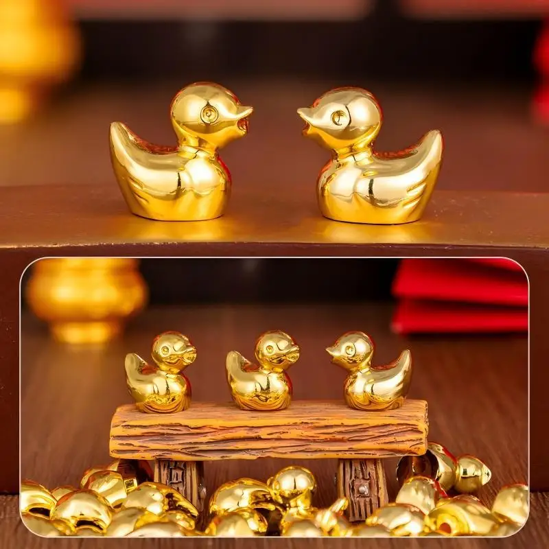 Mini Golden Duck, Resin Mini Yellow Duck Statue, Loose Ducklings, Handicrafts, Dollhouse Decoration, Fairy Garden Scenery