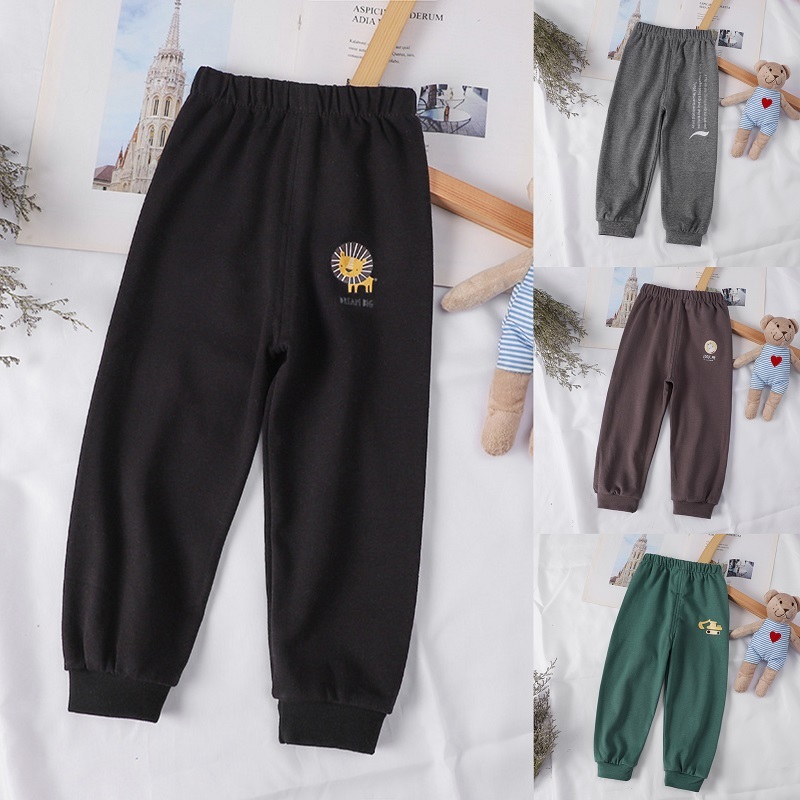  Cotton Children Casual Pants Baby Boys Girls Sport Pant 1 2 3 4 5 Years Kids Trousers Toddler Sweatpants Dropshipping 