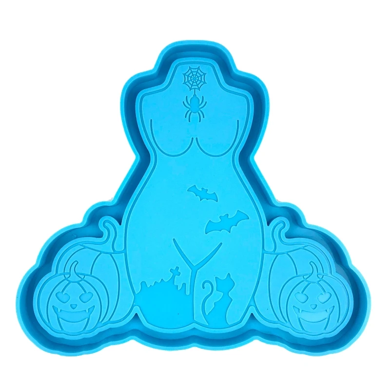 Fruit Wine Cup Tray Mold Halloween Woman Silicone Epoxy Resin Mold Used to Make Artificial Pieces Coasters