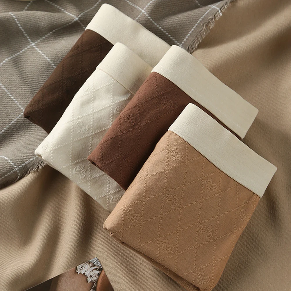 

Мужские хлопковые жаккардовые трусы-боксеры, дышащие, сексуальные, эластичные, со средней посадкой, для пар, нижнее белье