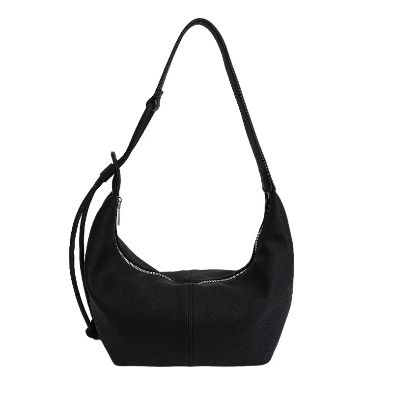 Premium Feel 2026 New Hand-Held Croissant Shoulder Bags Solid Color Design Shoulder Bag Armpit Bags