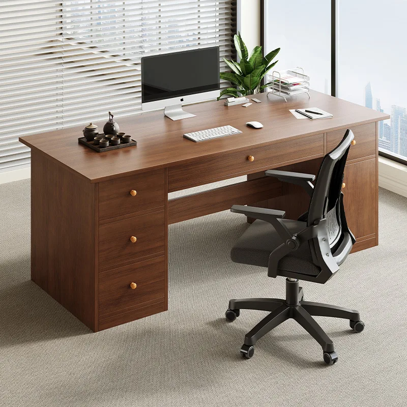 Computer desk Desktop with pump Home bedroom Student study writing desk Modern simple workbench Financial desk