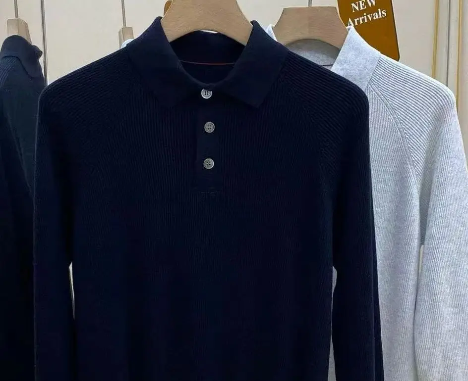 

Italy BC Men's 25 Autumn and Winter New Fashion Casual Lapel Knitted Sweater Men's Old Money Style Business Sweater