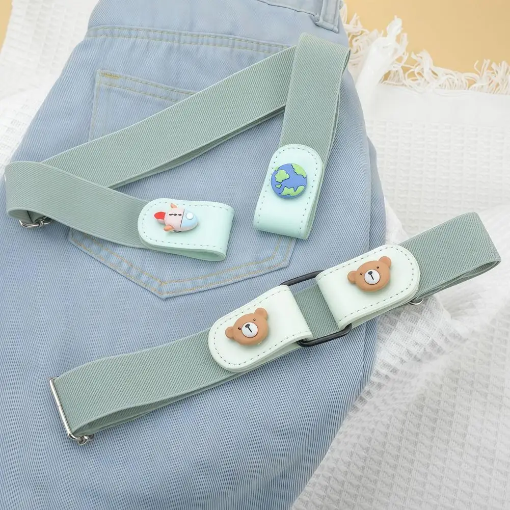 Office Wear Comfort Belt Pu Leather Waist Belt for Women Adjustable Elastic Stretch Belt Comfortable No Buckle Cute for Jeans