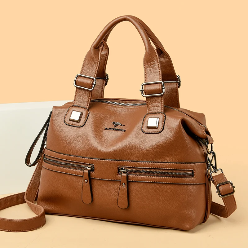 bolsas de designer deformaveis para mulheres bolsas de ombro boston grande capacidade bolsalas de couro feminino luxo novas cores 01