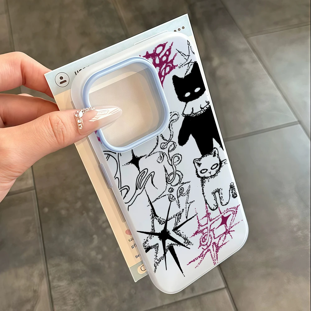 Für Samsung Galaxy S21 S26 S25 S24 S23 S22 Ultra Plus FE Hülle Koreanische Graffiti-Katzen-Abdeckung Für A37 A36 A54 A55 A56 Staubdichte Schutzhülle – Detail 6