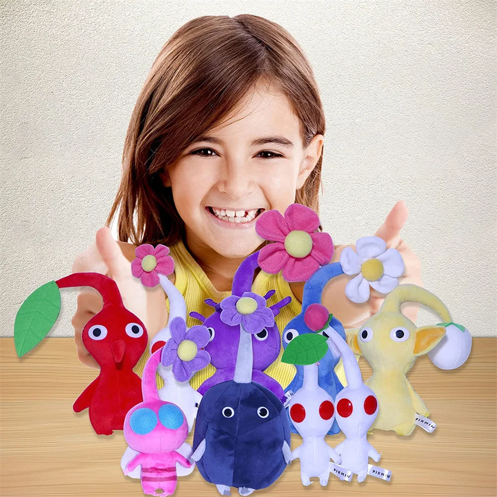 Pikmin Plush Toy Cartoon Game Plushie Olimar Flower Bud Leaf Cute Japanese Anime Soft Stuffed Plant Animal Doll Gift for Fans