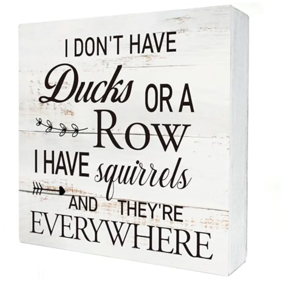 Rustic Humorous Wooden Box Sign for Office Decor