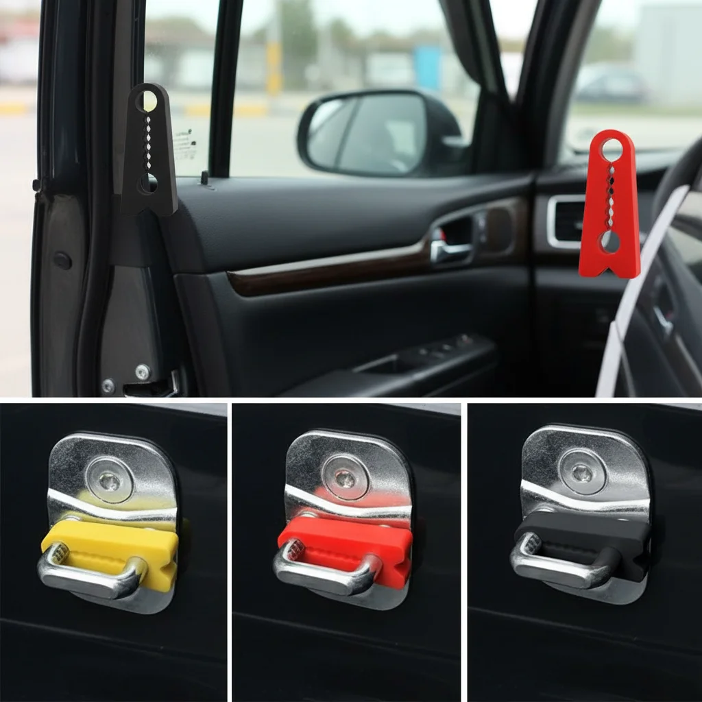Soft Silicone Auto Door Lock Damper Buffer Pad Shock Absorber Anti Noise Soundproof Gasket Protect Sticker Accessories Kit 4pcs