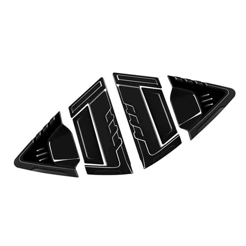 Car Glossy Black Rear Window Triangle Louver Shutter Cover Trim Window Side Vent Trim Parts For Honda HRV HR-V Vezel 2021 2022