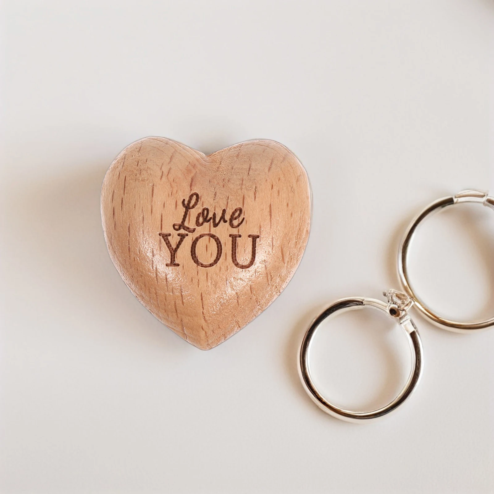 

Wooden Heart Handheld Khaki Love Souvenirs Craft Heart-Shaped Carving Artwork Gifts Valentine Decorations Keepsake Boxes