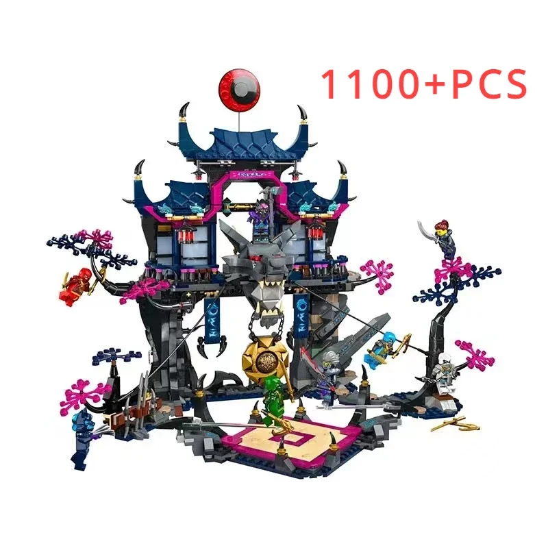 Dojo Dragão Pedra Santuário Modelo Building Blocks Brinquedos, Lobo Máscara, Sombra, Fit 71813 71819