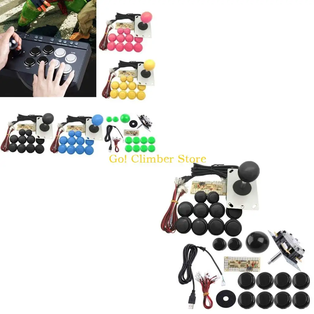 

Q84C Delay USB Games Black Controller Buttons LED Illuminated Push Buttons For Arcade Joystick DIY Parts