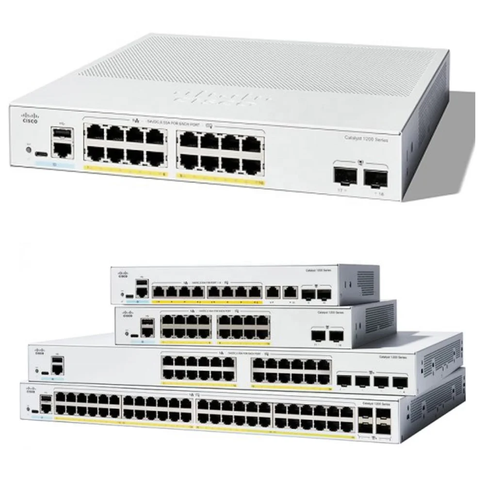 Original New for Cisco Catalyst C1200-16T-2G C1200-16P-2G Network Switch with 16 Ports POE Gigabit-1 Year Warranty