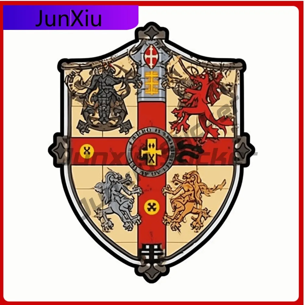 

Knight Templar Sticker Crest Decal for Truck Vintage Waterproof Vinyl Stic Car Laptop Window Bumper