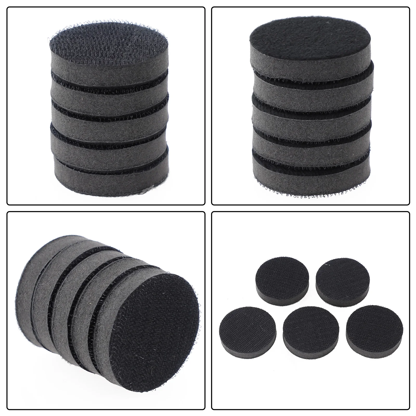 5pcs 50mm 75mm Soft Sponge Interface Pad Loop Hook Sanding Pads Backing Plate For Sander Polishing Grinding Sanding Disc