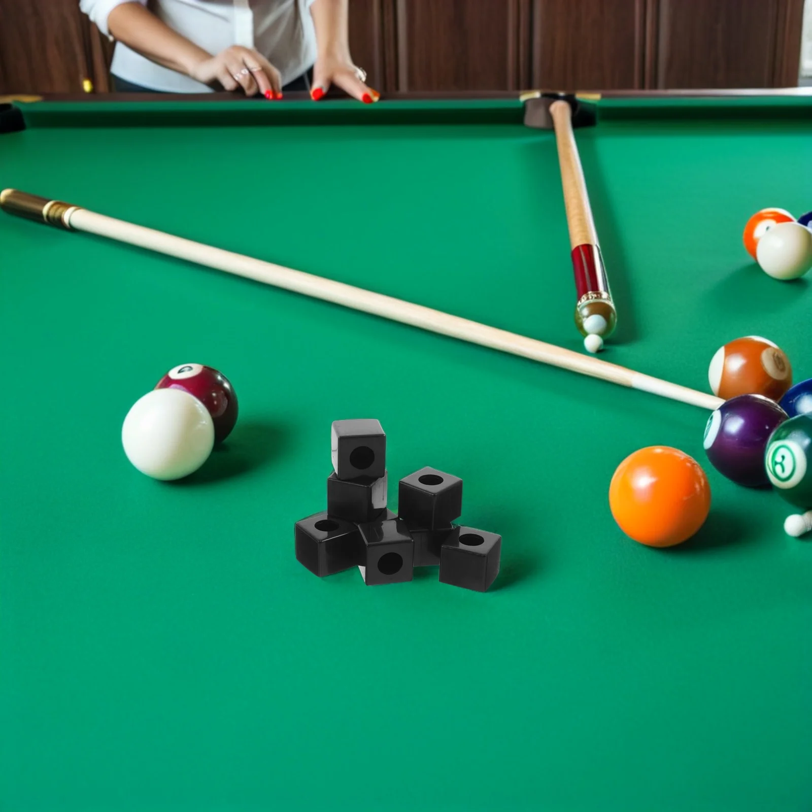 20 قطعة حامل الطباشير البلياردو الأسود 1.1 بوصة المحمولة مربع بركة الطباشير حالة السنوكر اكسسوارات البلياردو جديلة صندوق تخزين بركة #5