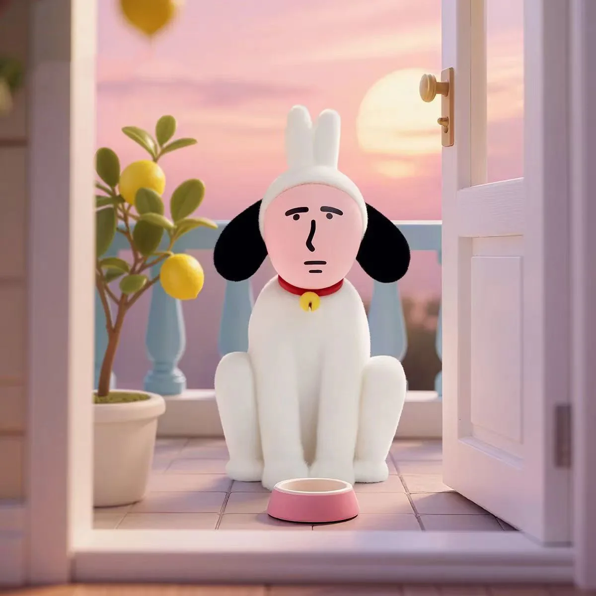 Mein Freund Kaninchen Abstrakte Serie V2 Mini Blind Box 6 cm Rosa Kaninchen Figur Tier Modell Schreibtisch Dekor Halloween geschenk