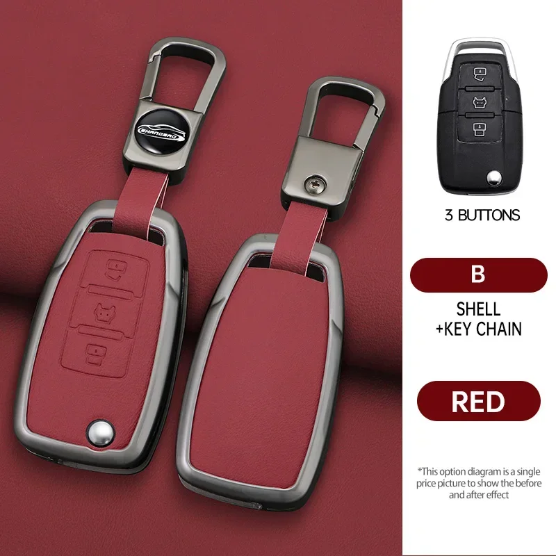 Zinc Alloy Car Key Cover Case For Beijing Bj40 Bj80 U7 X7 Customed Logo Shell Buckle Protection Keychain Keyless Accessories