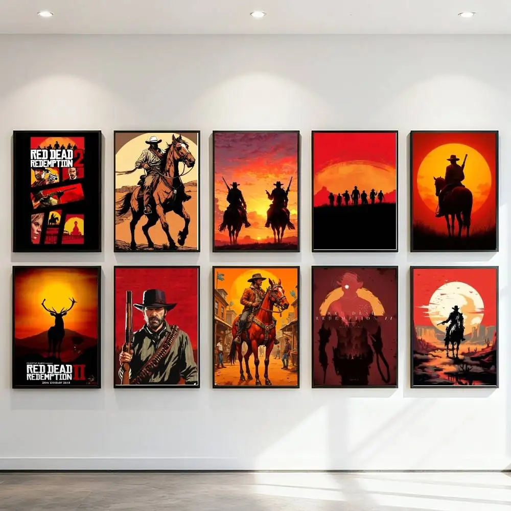 HOT GAME R-Red D-Dead R-Redemption 2 Poster Art Print Anime Style Home Decor Ideal Gift Perfect Room Decor