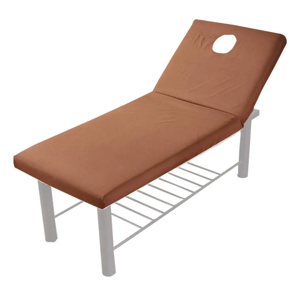 طاولة تدليك مزودة بورقة لصالون التجميل ، لون نقي ، ناعم ، غطاء سرير للتجميل ، شريط مطاطي ، علاج سبا ، عالمي