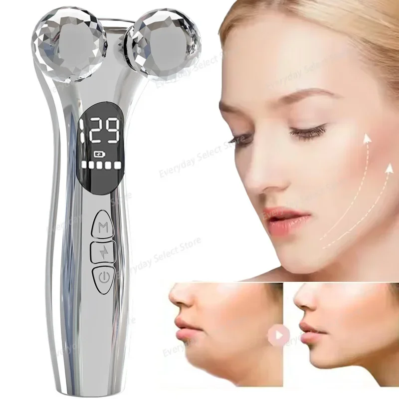 EMS Micro‑Current Roller Beauty Device, Facial Lifting & Tightening Massager for Skin Rejuvenation & Wrinkle Relaxation