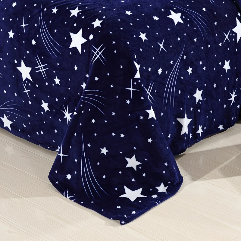 Star Pattern Blanket Flat Print Design Seasonally Versatile Party First Choice Soft Cozy Polyester Throw Blanket