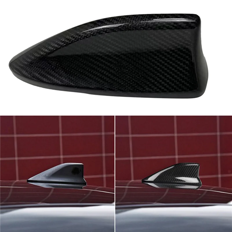 

3X Real Carbon Fiber Car Roof Shark Fin Antenna Trim Cover For Subaru BRZ Toyota 86 2014-2019 Car Styling
