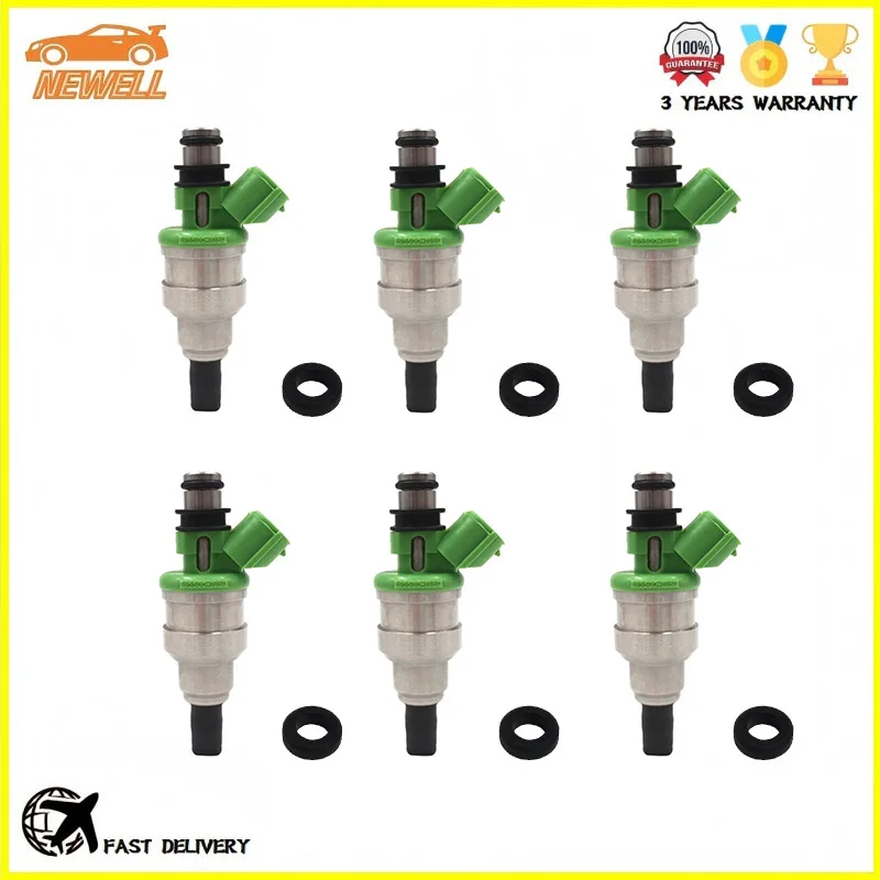 

6pcs 195500-1980 15710-52E00 High Quality Fuel injector For 1988-1998 Mazda MPV 3.0 V6 1955001980 1571052E00