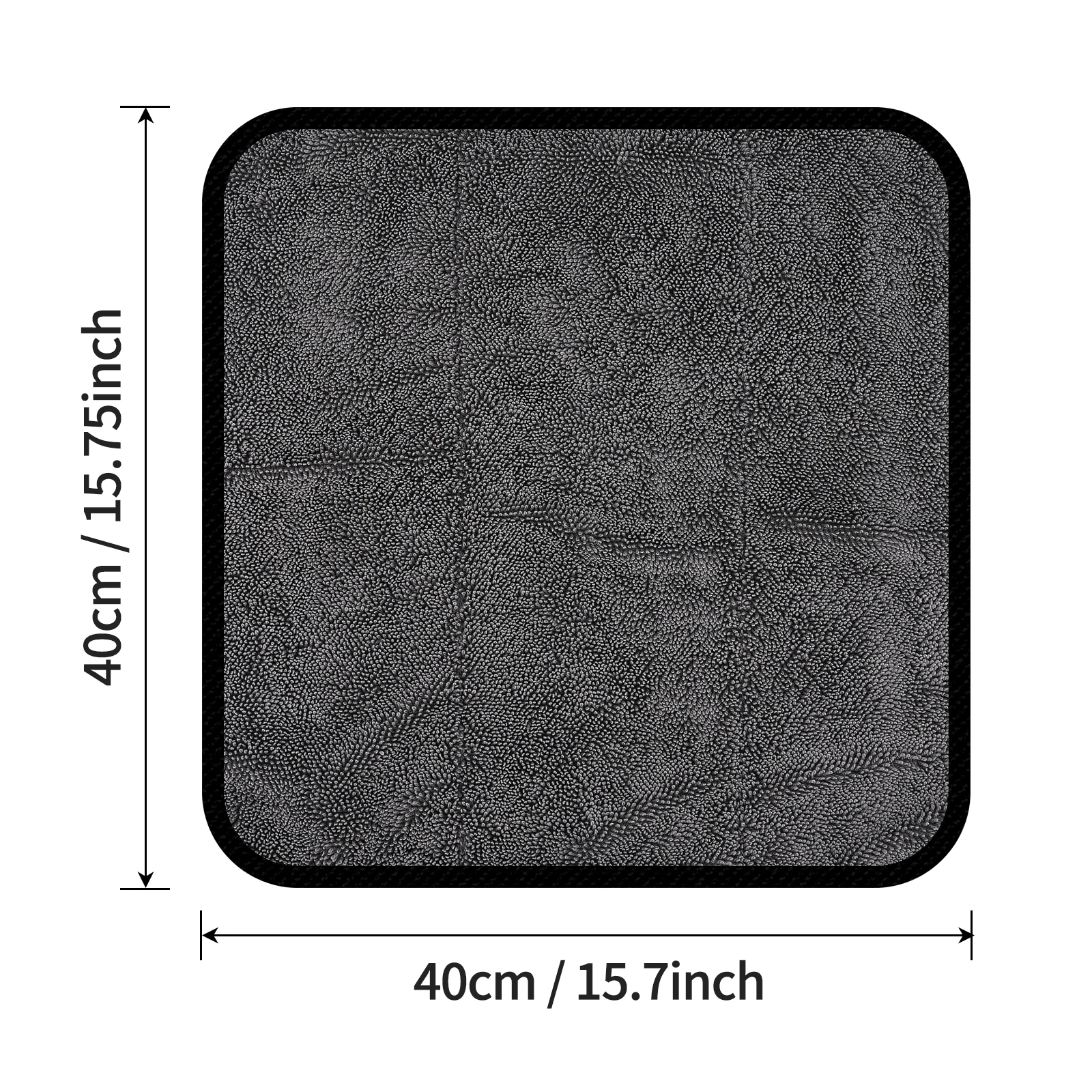 TWO-LAYERS Microfiber Car Cleaning Towel High Absorbent Twist Pile Towel Super Thickness and Soft Lint-Free Car Detailing Cloth