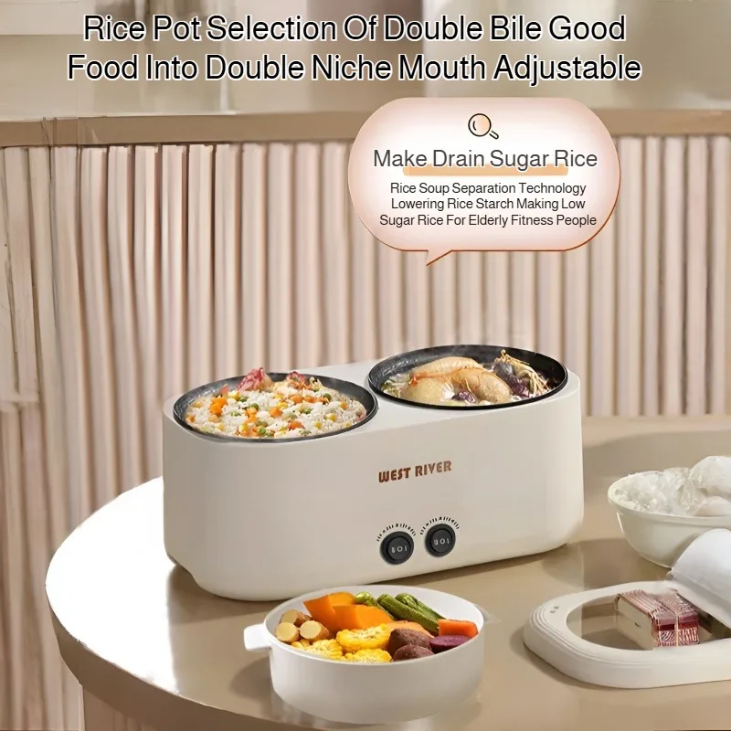Household Electric Frying Pan Multifunctional Double Pot Nonstick Cooker Hot Pot for Home Cooking Kitchen Appliance image 5