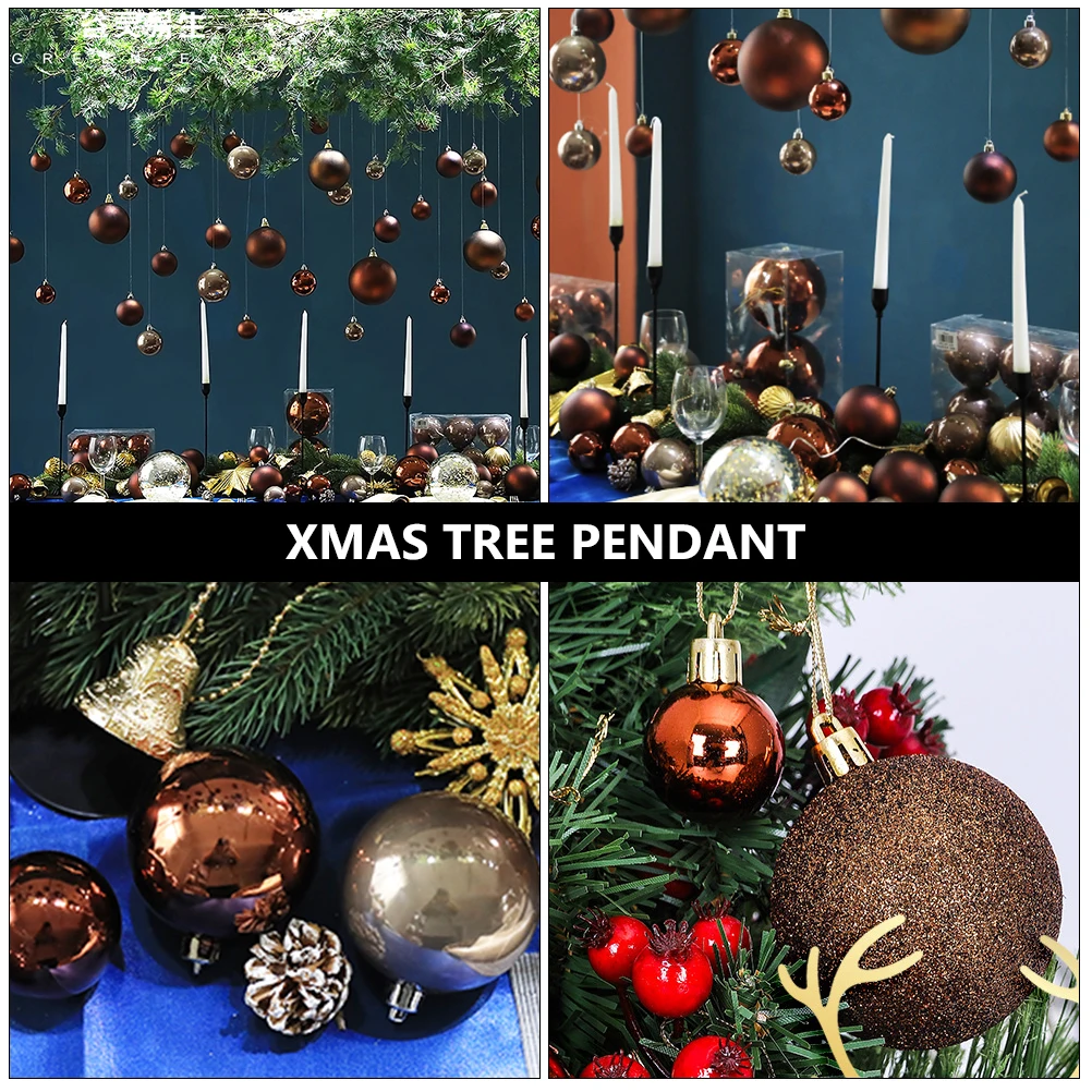 

Christmas Ball Pendant naments Decorative Hanging Plastic Balls for Tree Xmas Holiday Wedding Gifts Fine String Details