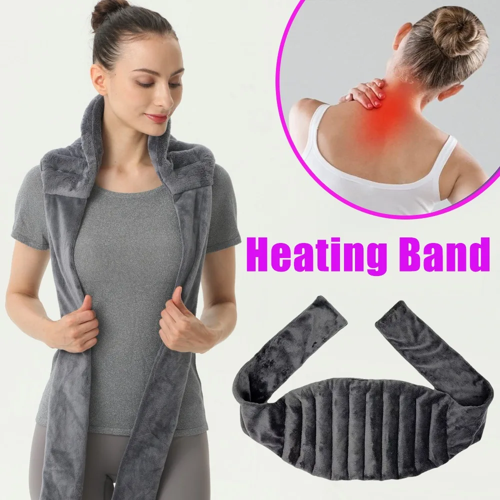 

Microwave Heating Pad Neck Shoulder Back Pain Relief Double Sided Fleece Hot Wrap Belt Soothing Muscle Ache Home Use Warm Pack