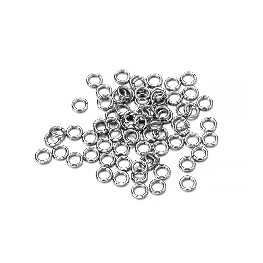100-200pcs 3-15mm ze stali nierdzewnej otwarte pojedyncze pętle Jump pierścienie dzielony pierścień do tworzenia biżuterii złącze DIY akcesoria