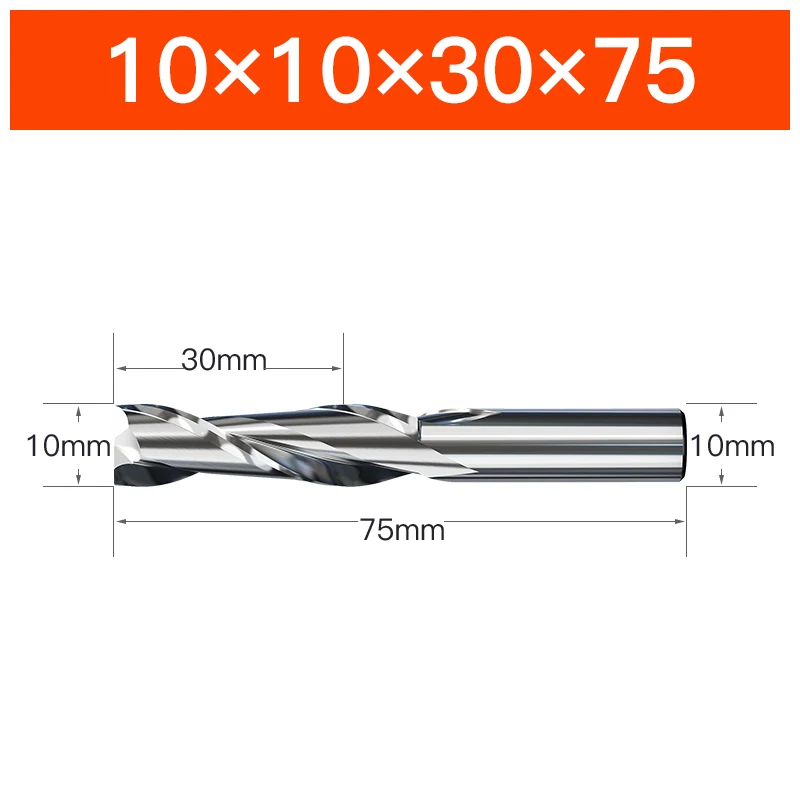 HUHAO 4 6 8 20 mm HRC65 Fräser HSS M2 Schaftfräser Hartmetall 2 Nuten Spiralfräser CNC-Werkzeuge für Aluminium und Edelstahl