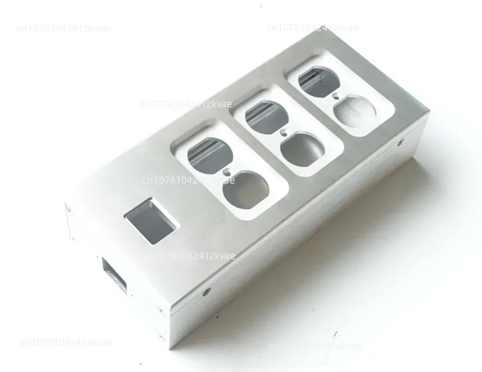 Full aluminum HIFI EU power case EU US standard plug power socket chassis HiFi DIY box