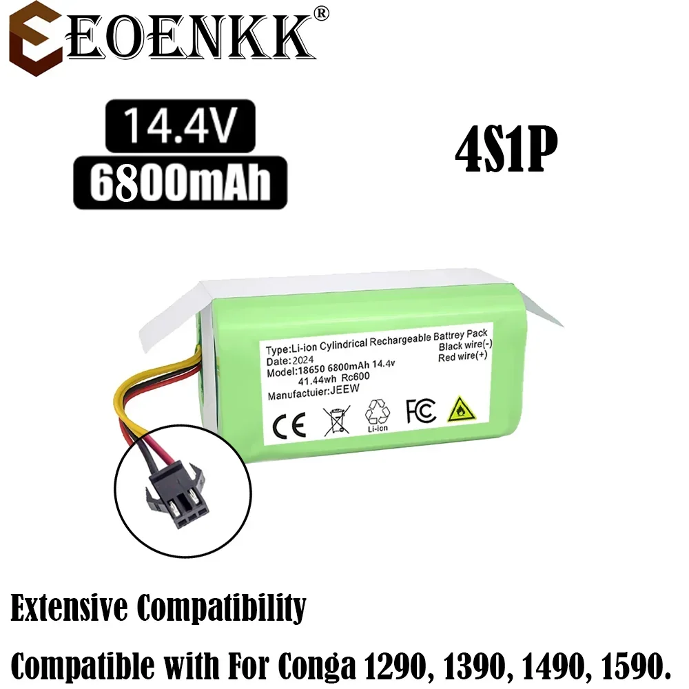 Gegeng 14.8V/14.4V 4S1P 2600mAh Vacuum Cleaner Battery for POLARIS/Liectroux/Conga Excellence/MIJIA/ILIFE/RoboVac/Deebot