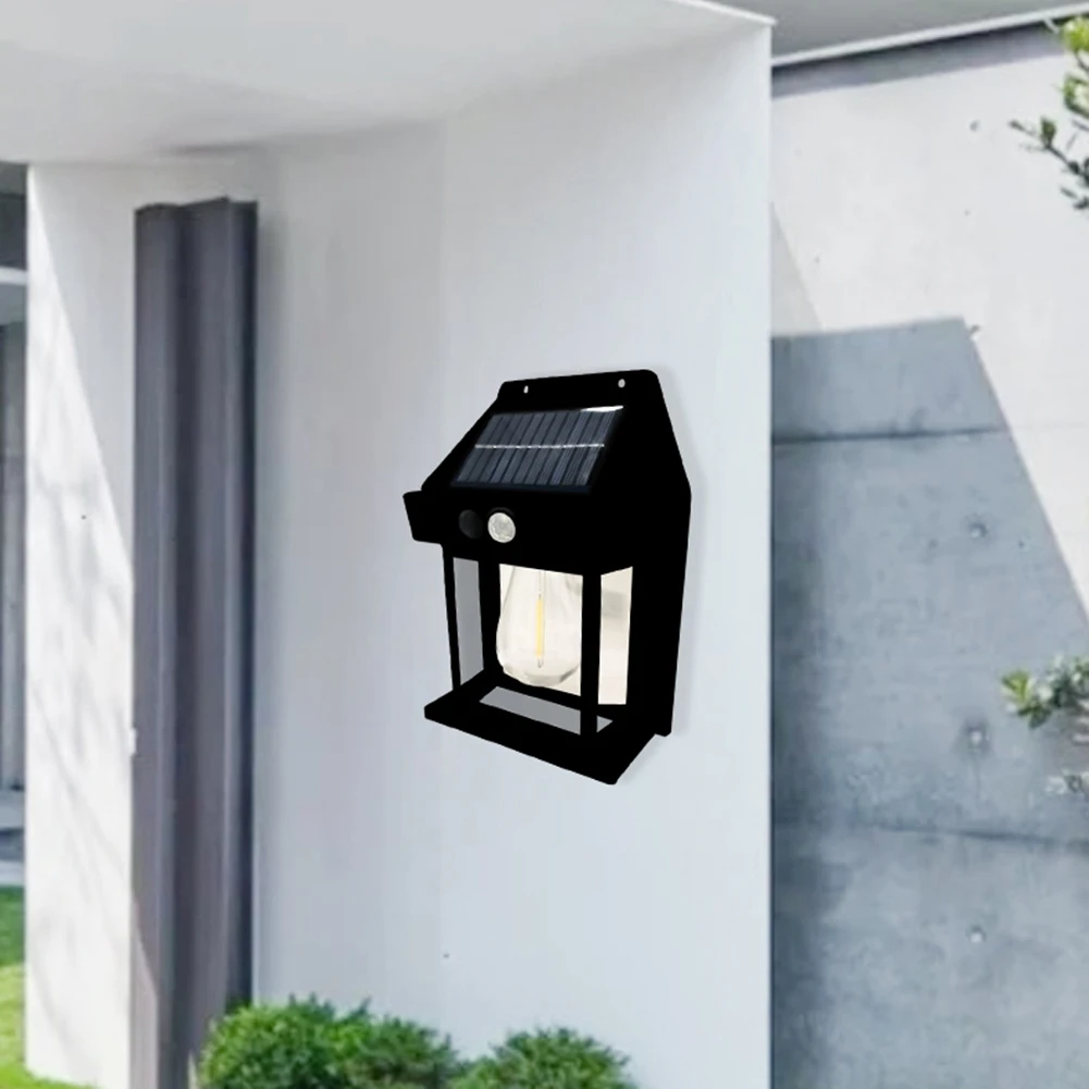 

LED Solar Wall Light IP65 Waterproof Outdoor Solar Lantern Body Sensing Garden Sensor Lamp for Pathway Villa Outdoor