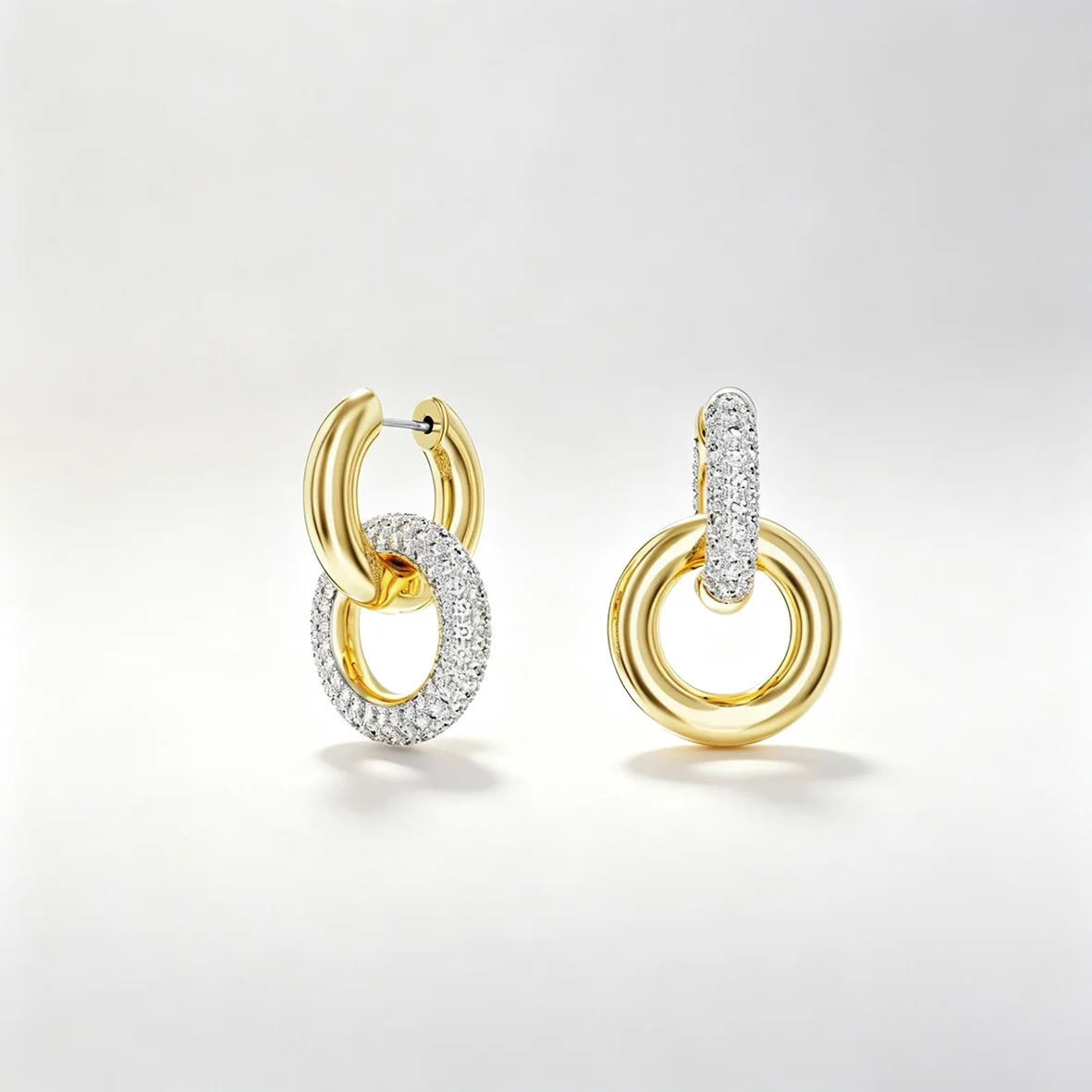 Women's Minimalist Double Ring Zircon Jewelry Set