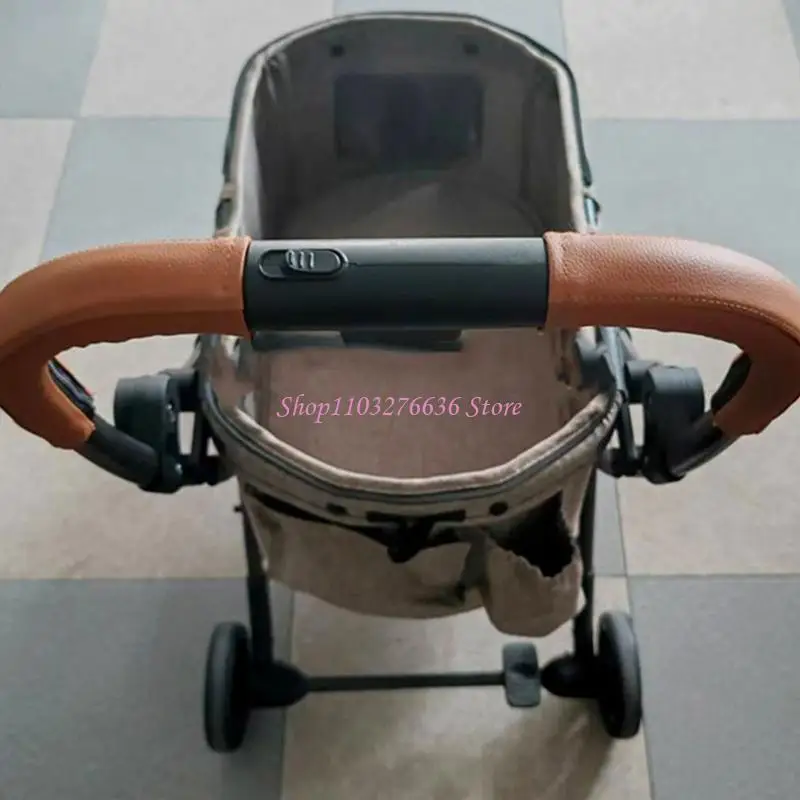 

R6FD Чехол на ручку коляски Водостойкая конструкция из искусственной кожи Эргономичная форма снижает напряжение рук во время