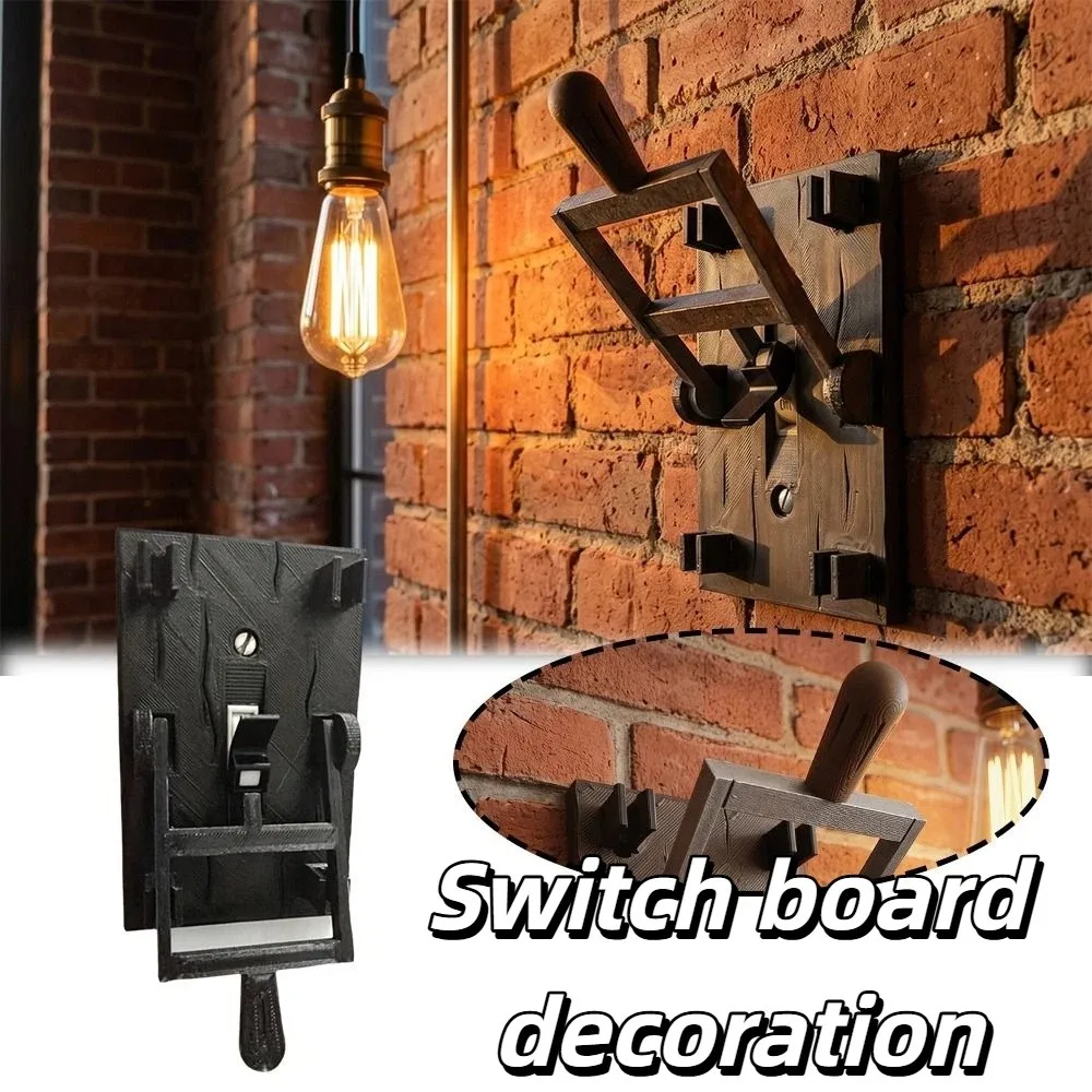 Durable Plastic Light Switch Cover Vintage Style Scary Decor Flip Handle Switch Cover Easy Installation Flip Style