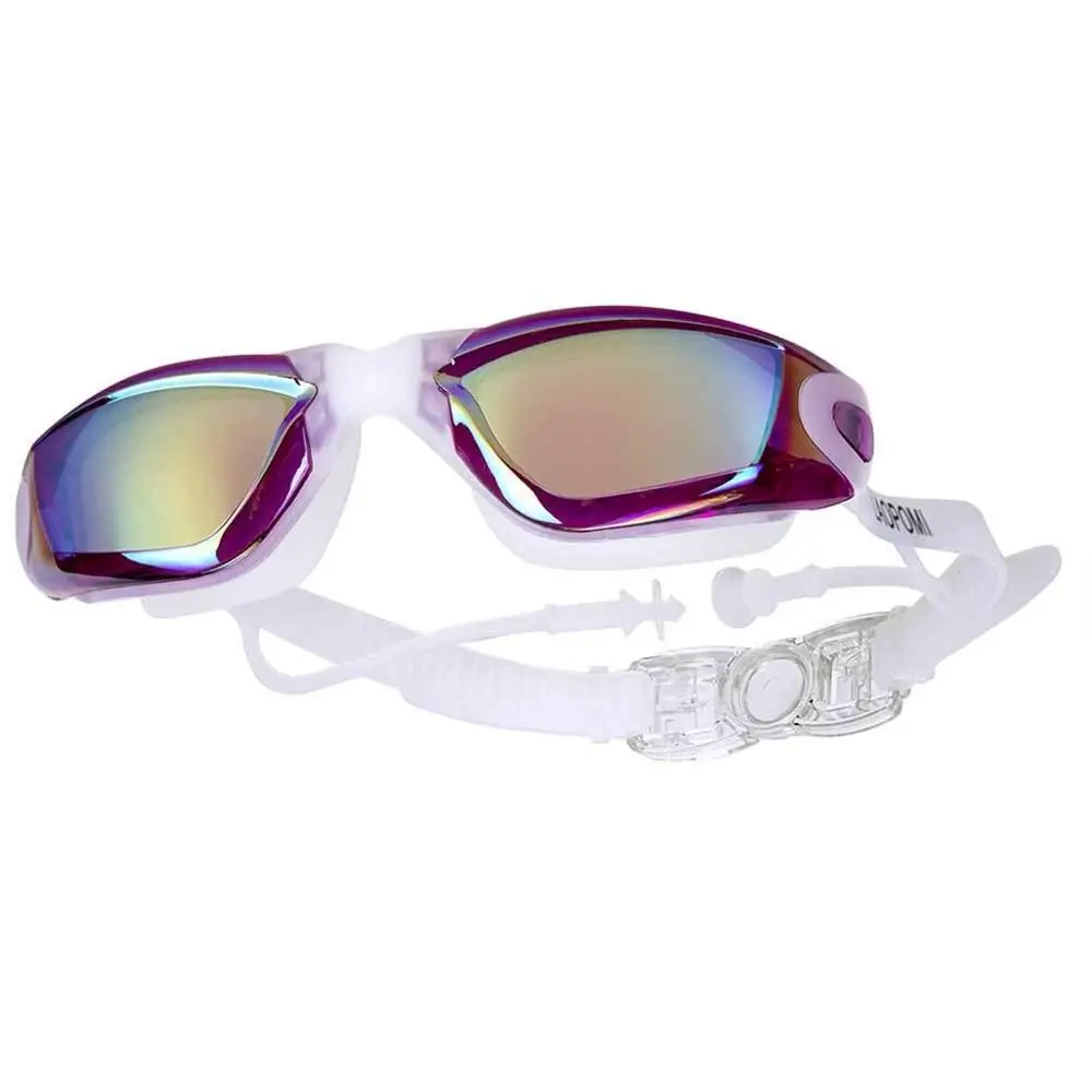 Gafas de natación para hombre y mujer, lentes de silicona antiniebla para miopía, tapón para los oídos, para buceo
