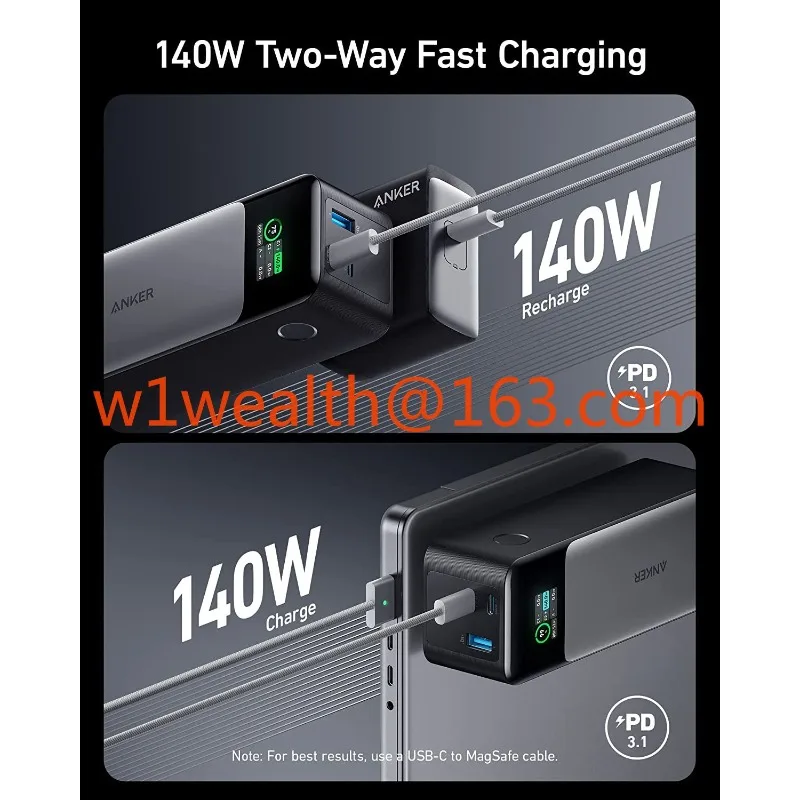 737 Power Bank  High Capacity 24000mAh 3-Port Portable Charger With 140W Output Smart Digital Display