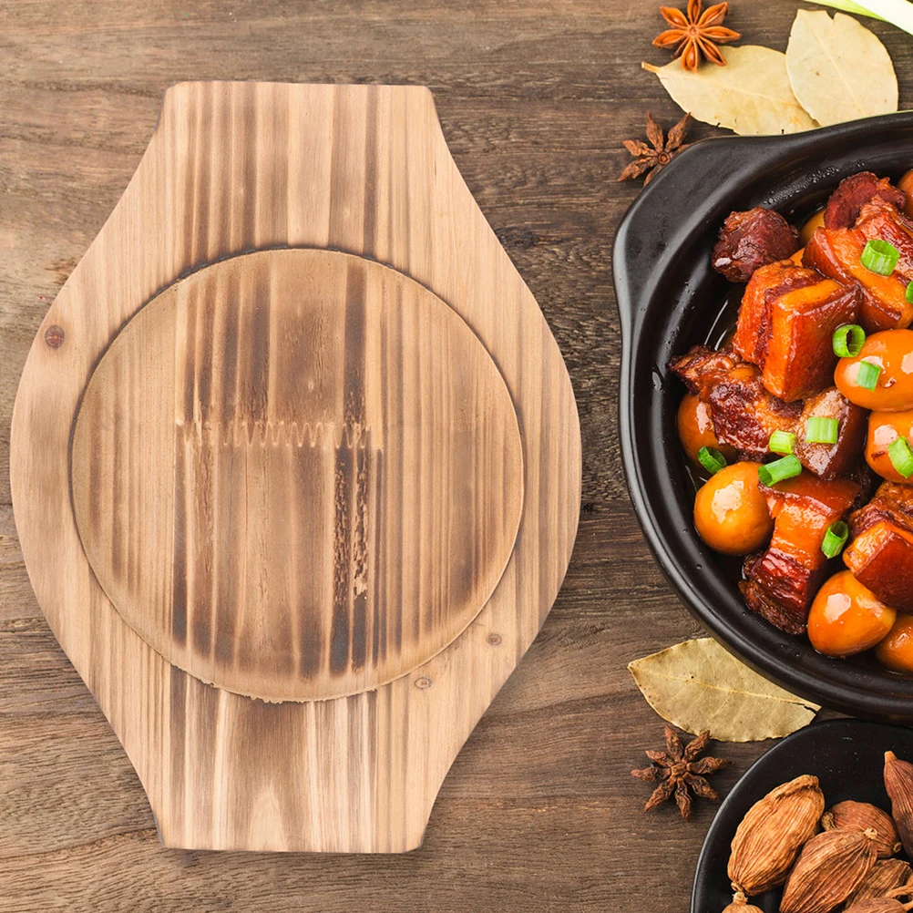 

2pcs Stone Bowl Tray Heat Resistant Insulation Mat For Bbq Bibimbap Camping Wooden Pot Mat Non Slip Kitchen Accessory