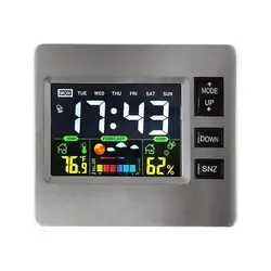 Weather Station Clocks Wireless Indoor Outdoor Thermometer Table Clock With Temperature And Humidity Snooze Alarm Clock