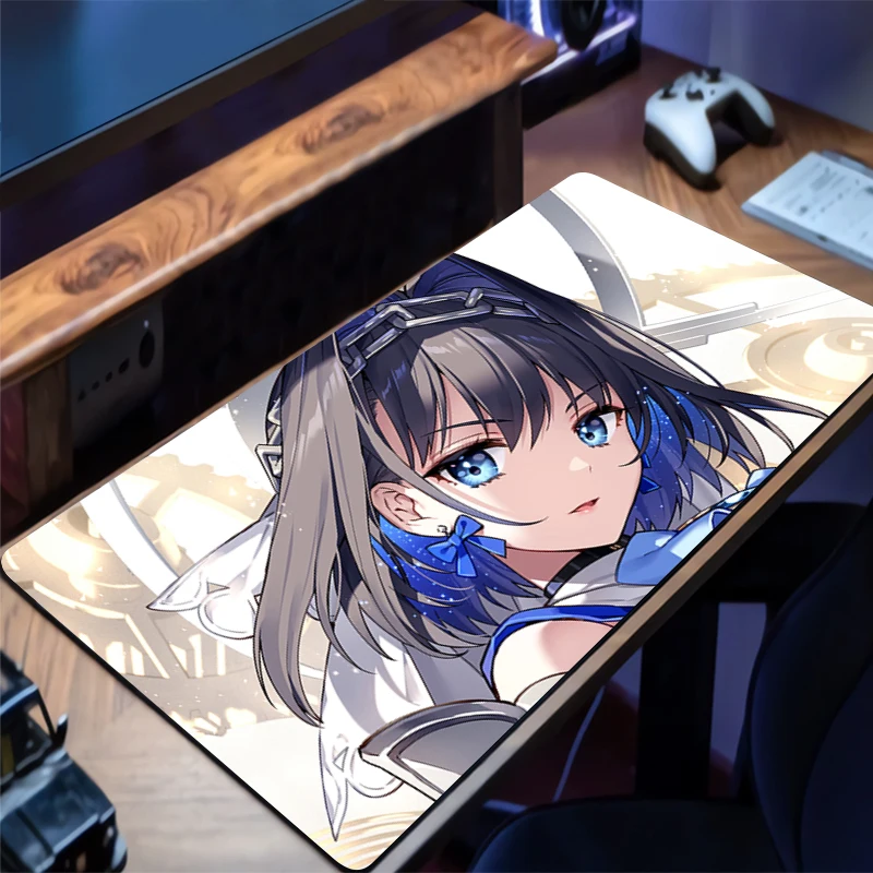 Gaming Mouse Pad Hololive Ouro Kronii Accessories Office Gamer Keyboard Desk Mat Non-Slip Laptop ground mat big PC game Mousepad