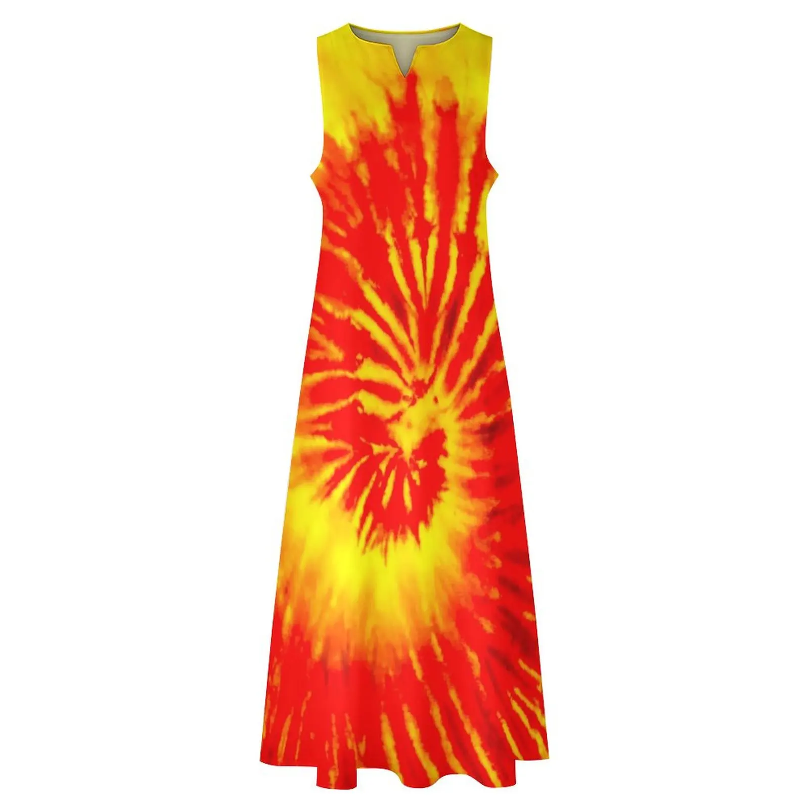 Hippie Tie Dye Jurk Zomer Retro Psychedelische Streetwear Casual Lange Jurken Dames Kawaii Maxi Jurk Cadeau Idee